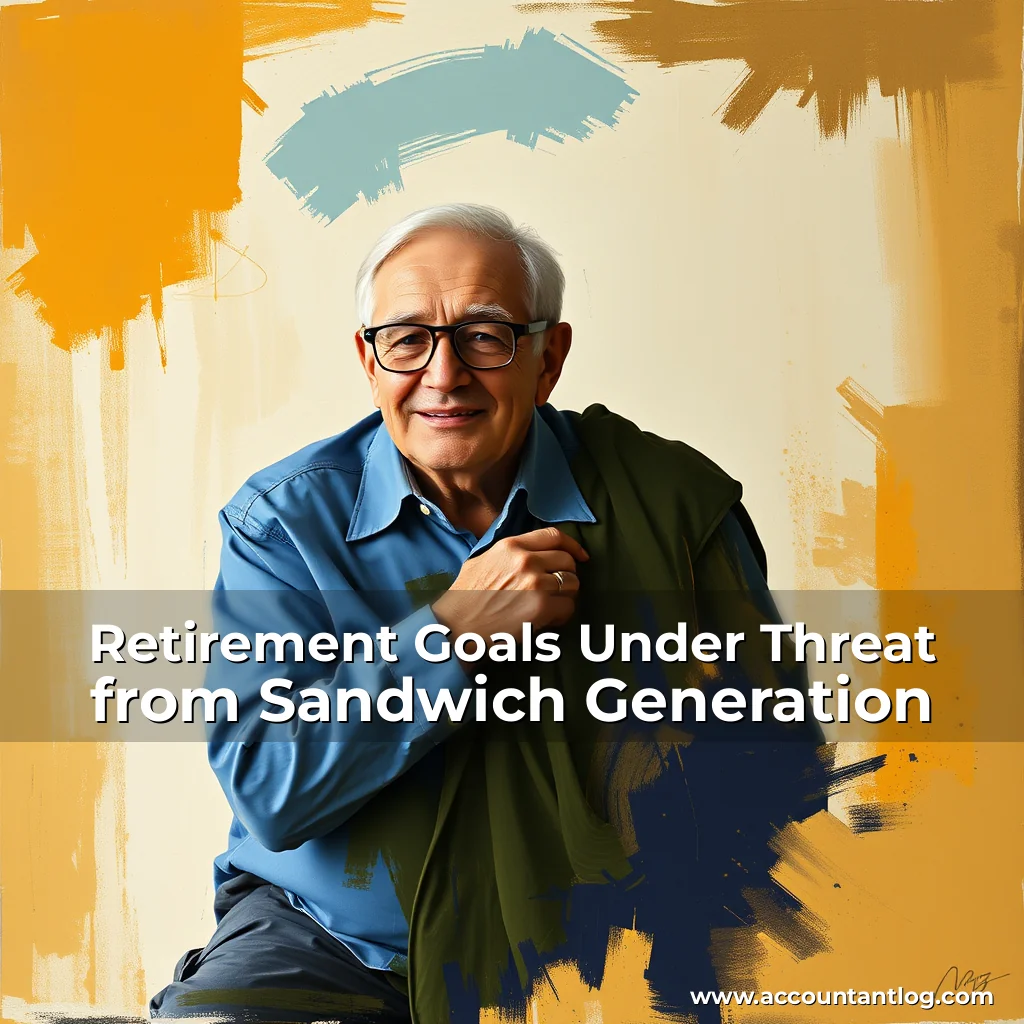 Artistic representation for Retirement Goals Under Threat from Sandwich Generation