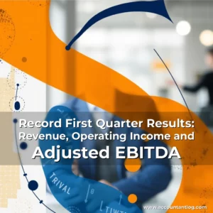 Artistic representation for Record First Quarter Results: Revenue, Operating Income and Adjusted EBITDA