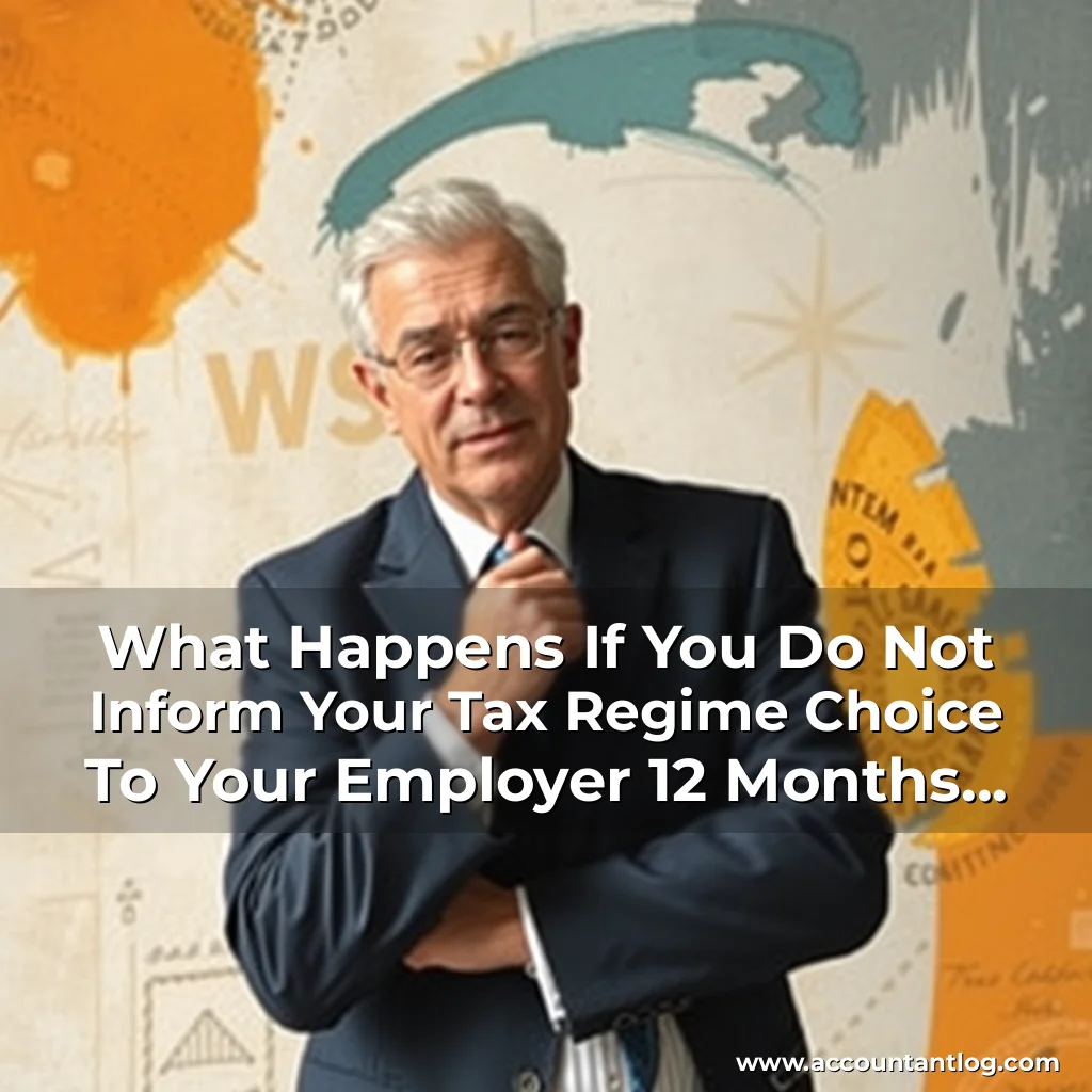 Artistic representation for What Happens If You Do Not Inform Your Tax Regime Choice To Your Employer 12 Months After The Date Of Your First Employment?