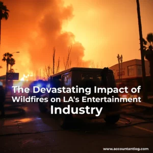 Artistic representation for The Devastating Impact of Wildfires on LA's Entertainment Industry