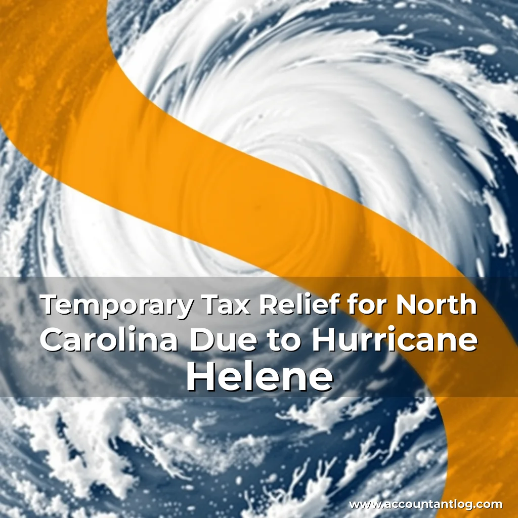 Artistic representation for Temporary Tax Relief for North Carolina Due to Hurricane Helene