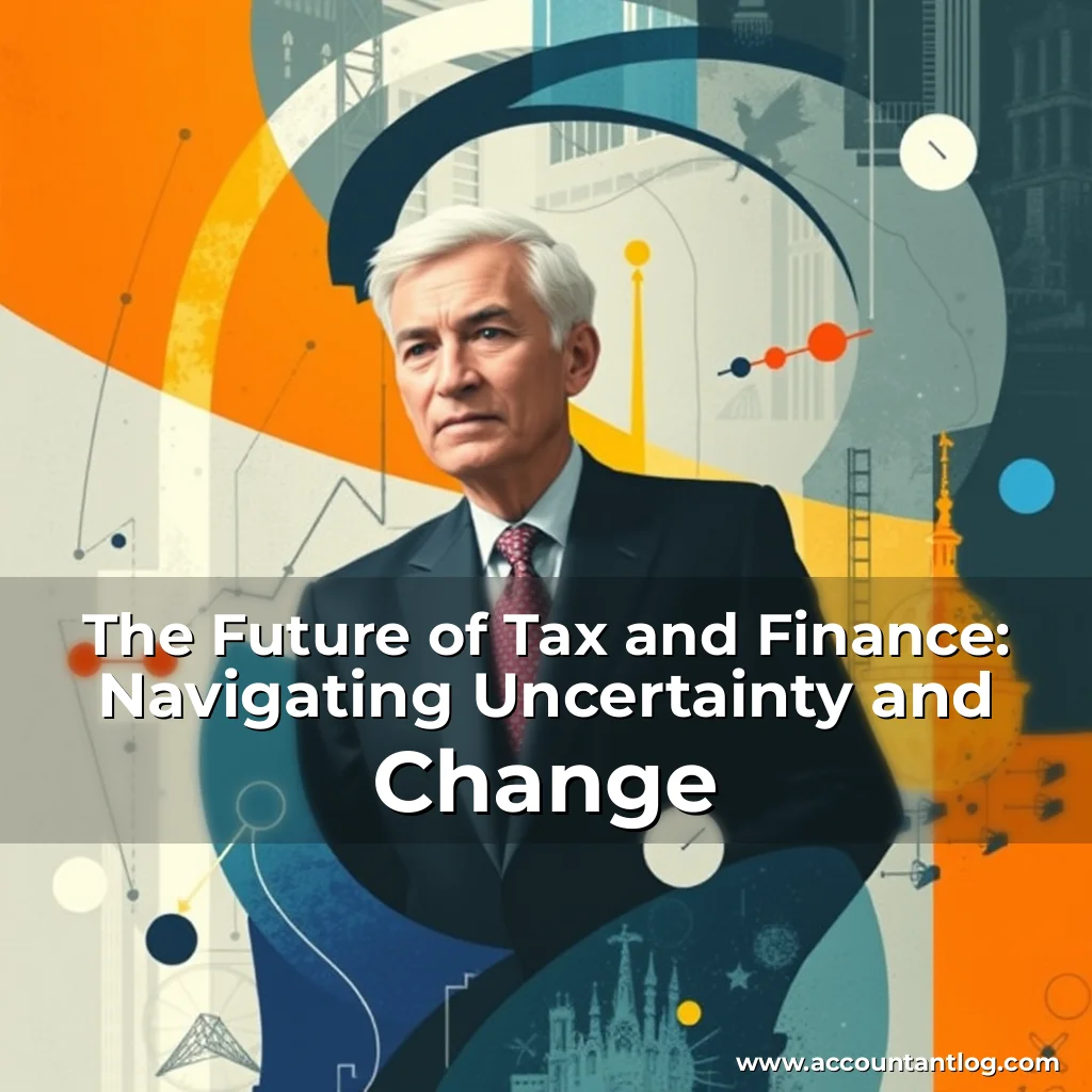 Artistic representation for The Future of Tax and Finance: Navigating Uncertainty and Change