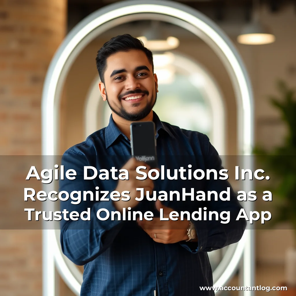 Artistic representation for Agile Data Solutions Inc. Recognizes JuanHand as a Trusted Online Lending App