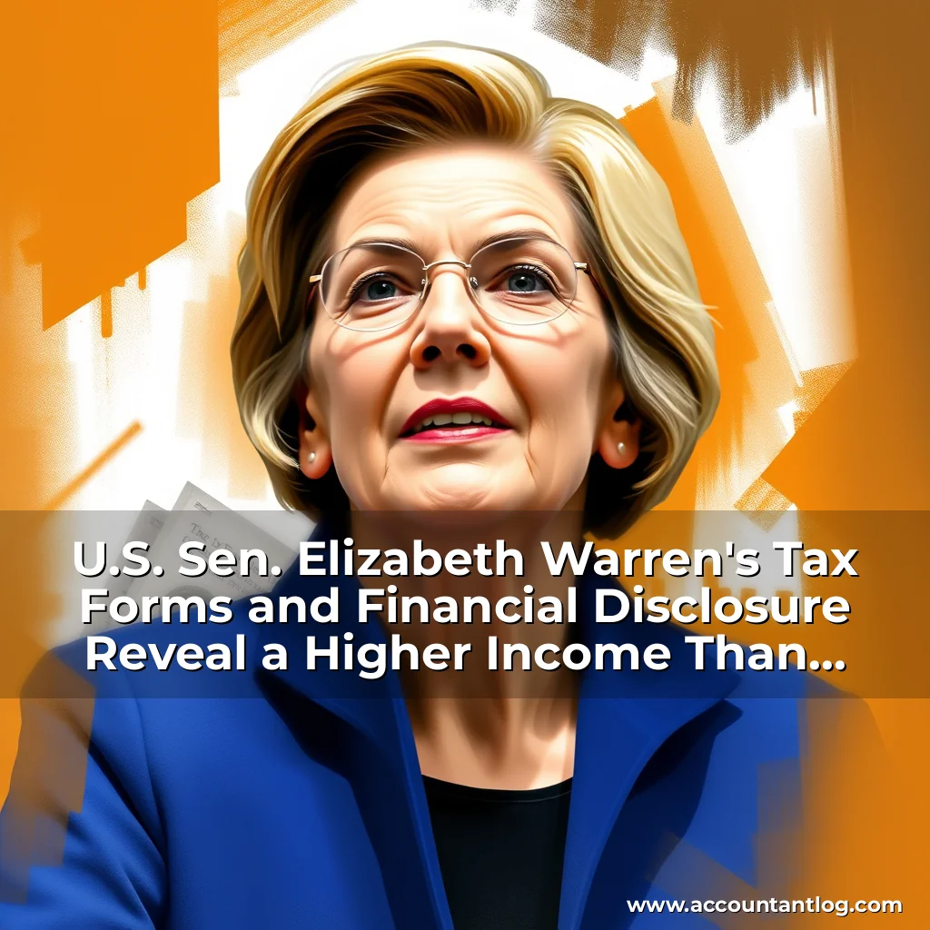 Artistic representation for U.S. Sen. Elizabeth Warren's Tax Forms and Financial Disclosure Reveal a Higher Income Than Average Americans