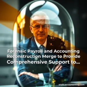 Artistic representation for Forensic Payroll and Accounting Reconstruction Merge to Provide Comprehensive Support to Employers