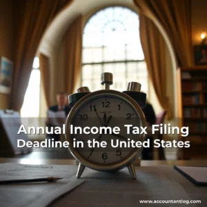 Artistic representation for Annual Income Tax Filing Deadline in the United States