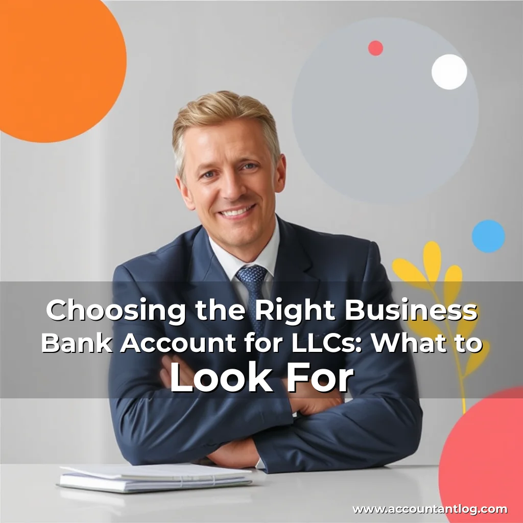 Artistic representation for Choosing the Right Business Bank Account for LLCs: What to Look For