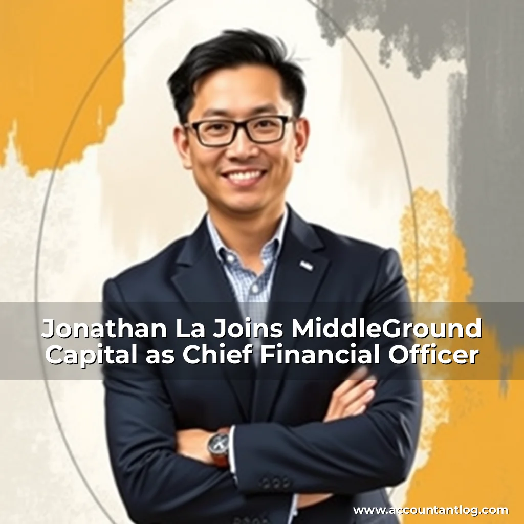 Artistic representation for Jonathan La Joins MiddleGround Capital as Chief Financial Officer