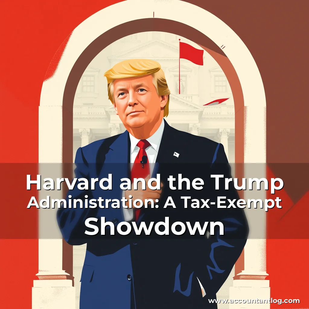 Artistic representation for Harvard and the Trump Administration: A Tax-Exempt Showdown