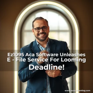 Artistic representation for Ez1095 Aca Software Unleashes E - File Service For Looming Deadline!