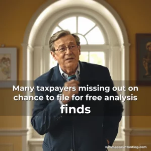 Artistic representation for Many taxpayers missing out on chance to file for free analysis finds