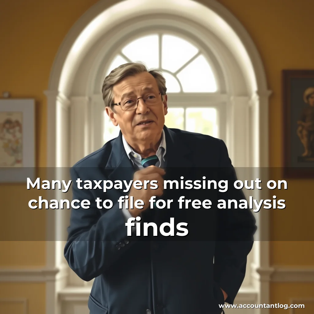 Artistic representation for Many taxpayers missing out on chance to file for free analysis finds
