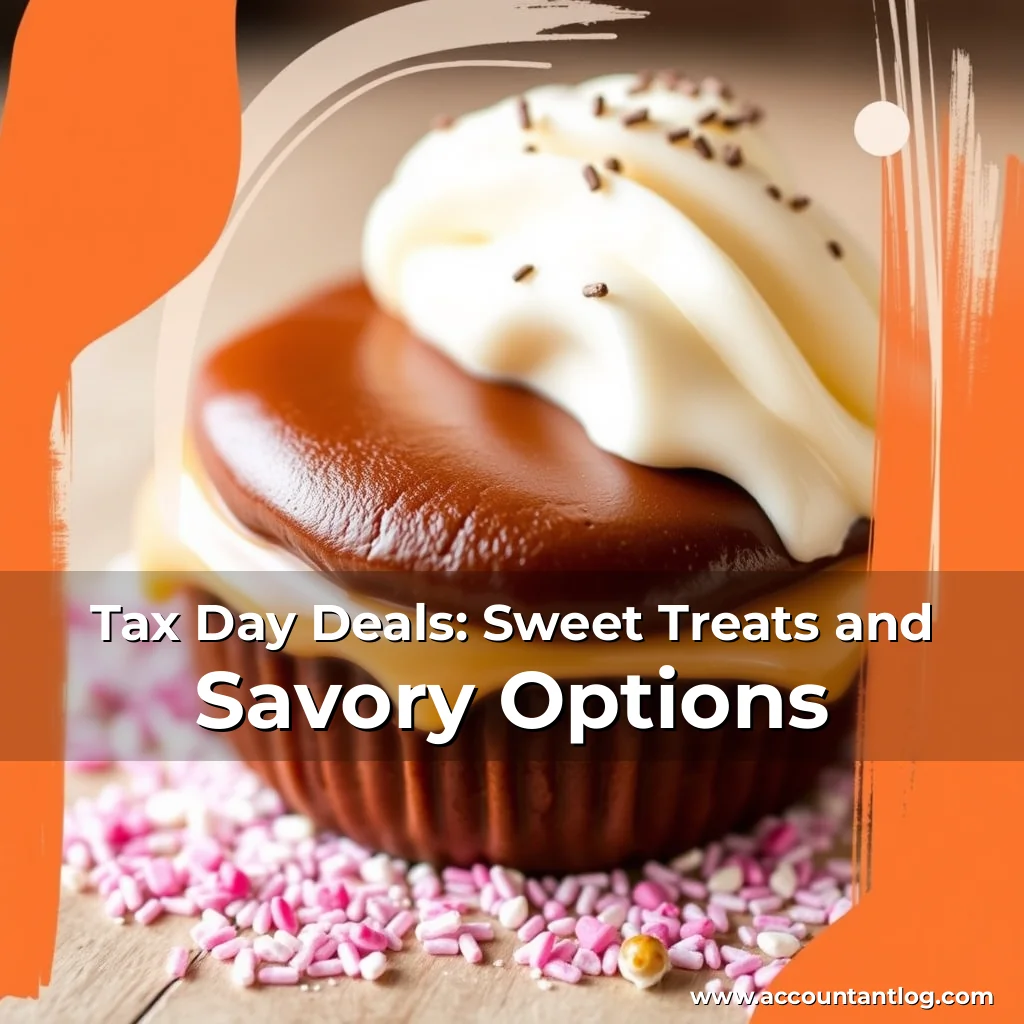 Artistic representation for Tax Day Deals: Sweet Treats and Savory Options