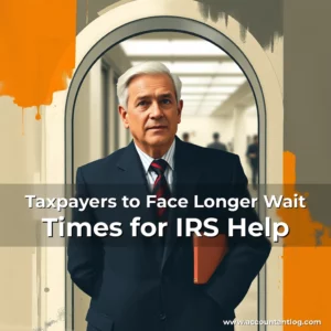 Artistic representation for Taxpayers to Face Longer Wait Times for IRS Help