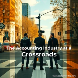 Artistic representation for The Accounting Industry at a Crossroads