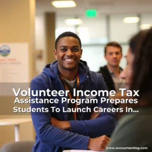 Artistic representation for Volunteer Income Tax Assistance Program Prepares Students To Launch Careers In Accounting, Finance, And Taxation!