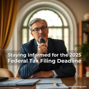 Artistic representation for Staying Informed for the 2025 Federal Tax Filing Deadline