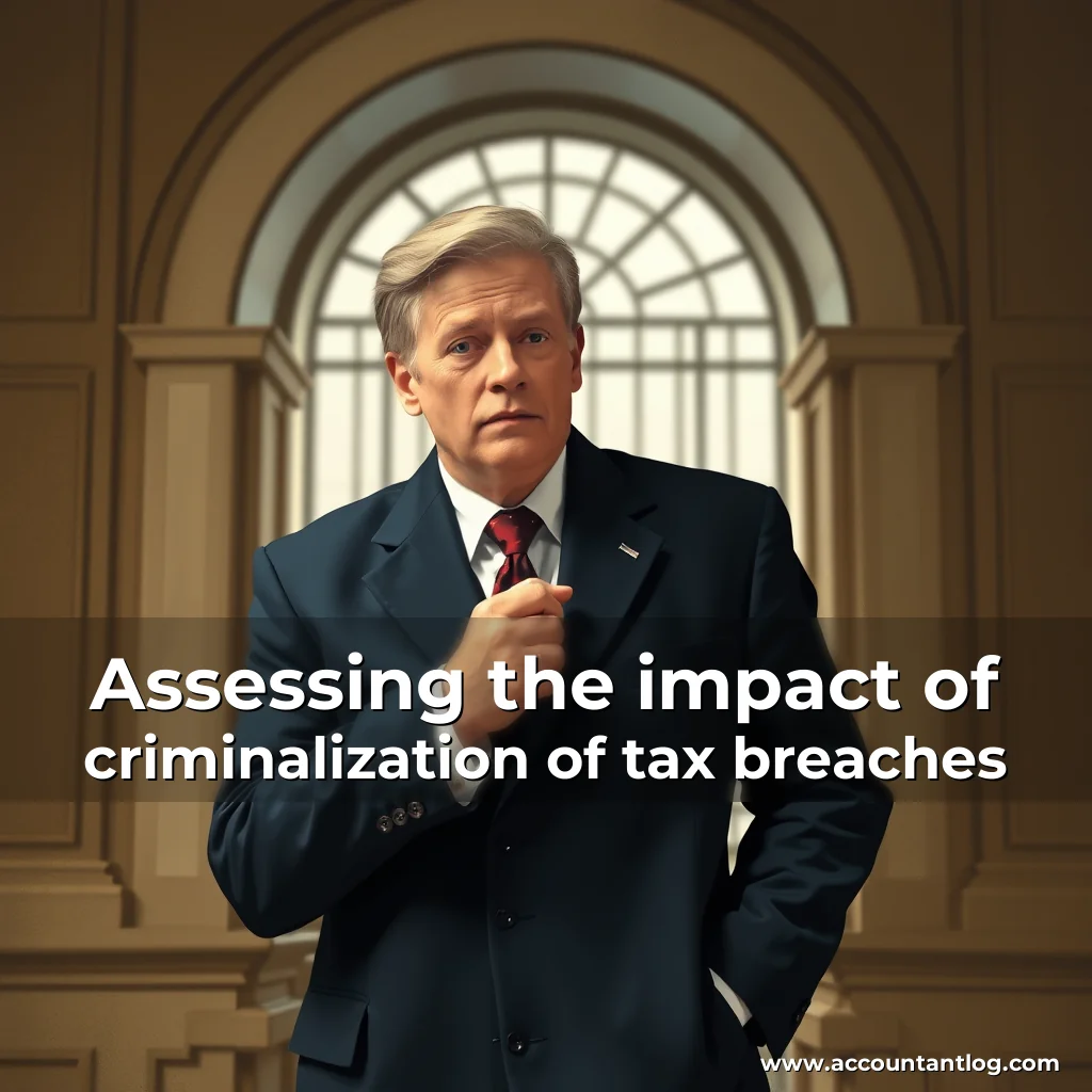 Artistic representation for Assessing the impact of criminalization of tax breaches