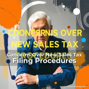 Artistic representation for Concerns Over New Sales Tax Filing Procedures