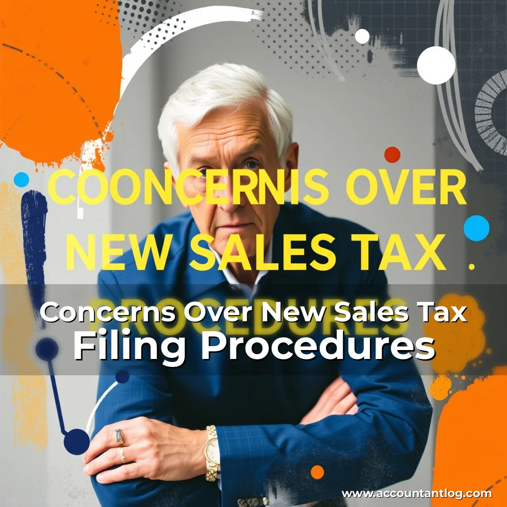 Artistic representation for Concerns Over New Sales Tax Filing Procedures