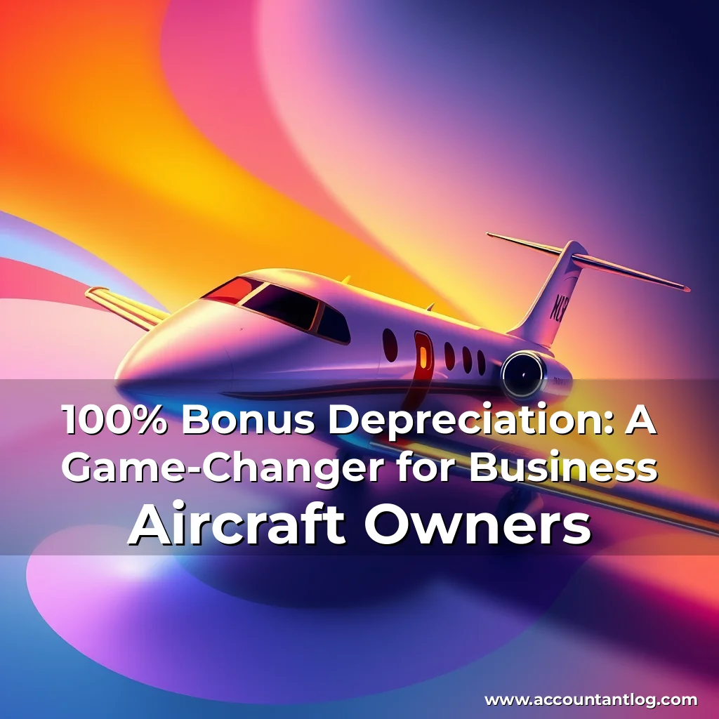 Artistic representation for 100% Bonus Depreciation: A Game-Changer for Business Aircraft Owners