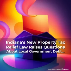 Artistic representation for Indiana's New Property Tax Relief Law Raises Questions About Local Government Debt and School Funding