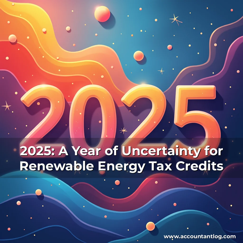 Artistic representation for 2025: A Year of Uncertainty for Renewable Energy Tax Credits