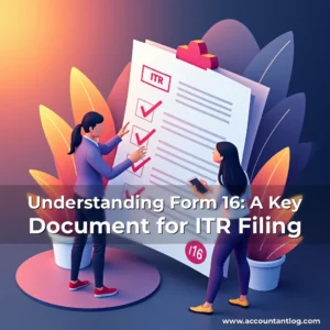 Artistic representation for Understanding Form 16: A Key Document for ITR Filing