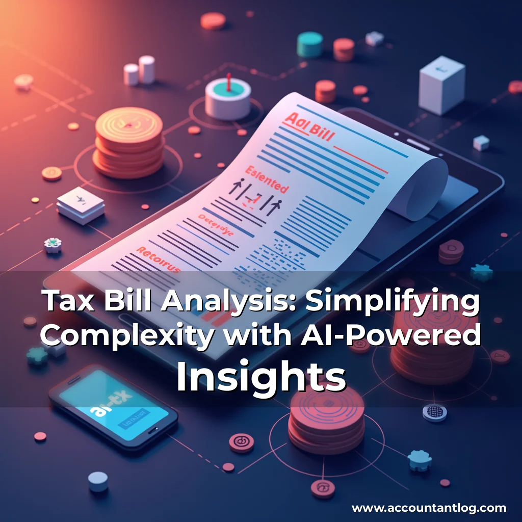 Artistic representation for Tax Bill Analysis: Simplifying Complexity with AI-Powered Insights
