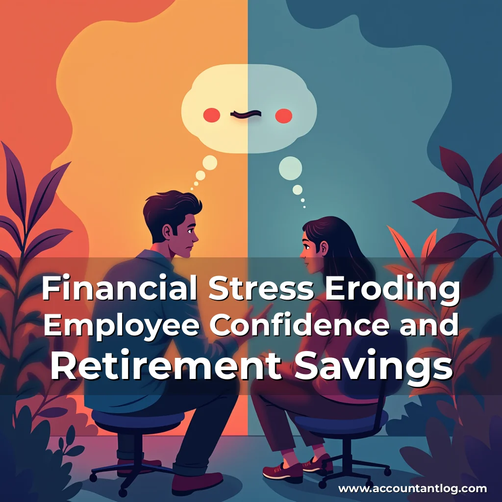 Artistic representation for Financial Stress Eroding Employee Confidence and Retirement Savings