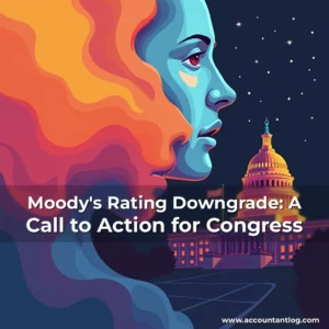 Artistic representation for Moody's Rating Downgrade: A Call to Action for Congress