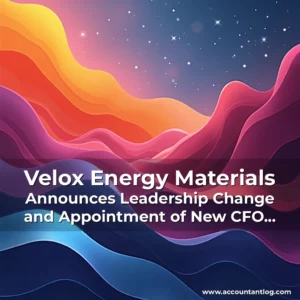 Artistic representation for Velox Energy Materials Announces Leadership Change and Appointment of New CFO and Corporate Secretary