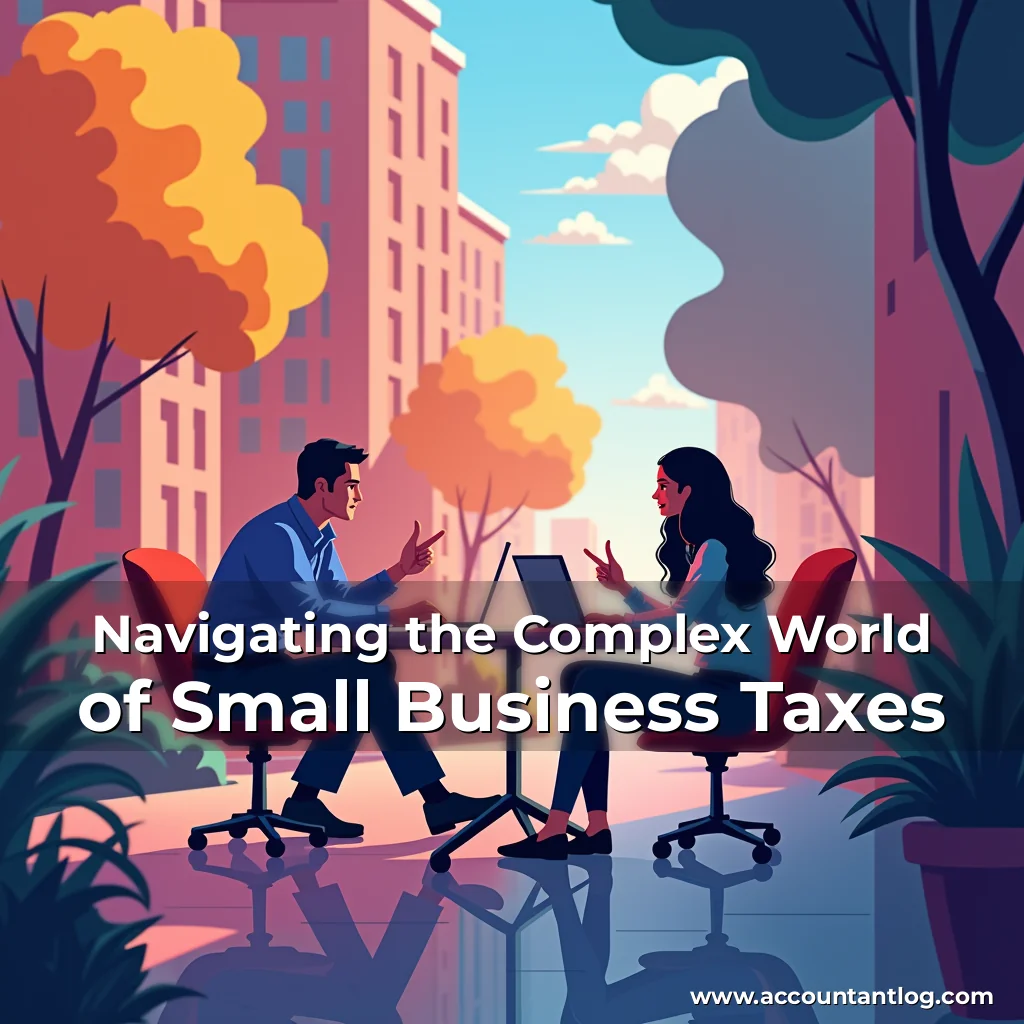 Artistic representation for Navigating the Complex World of Small Business Taxes