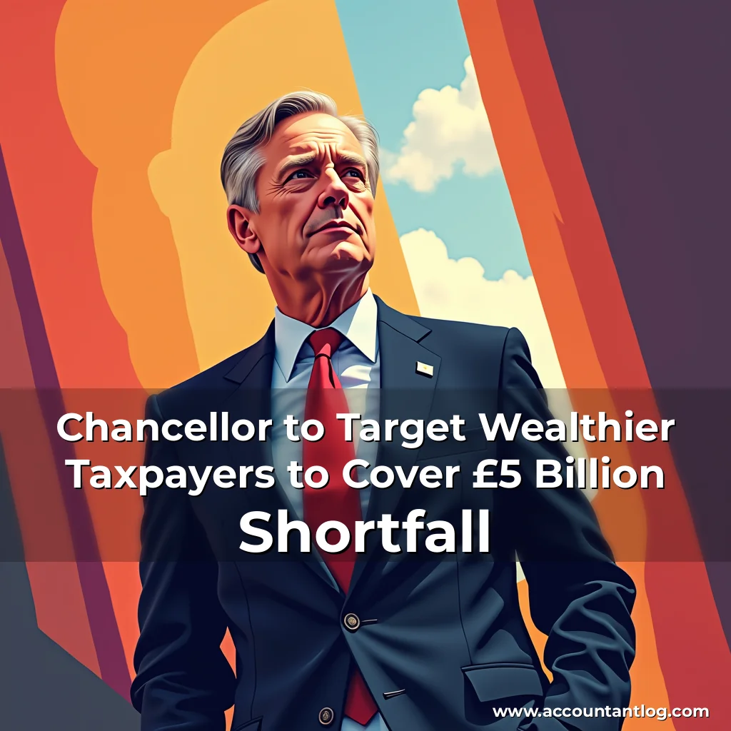 Artistic representation for Chancellor to Target Wealthier Taxpayers to Cover £5 Billion Shortfall