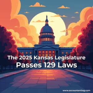 Artistic representation for The 2025 Kansas Legislature Passes 129 Laws
