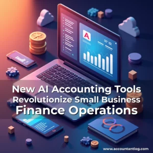 Artistic representation for New AI Accounting Tools Revolutionize Small Business Finance Operations