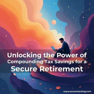 Artistic representation for Unlocking the Power of Compounding Tax Savings for a Secure Retirement