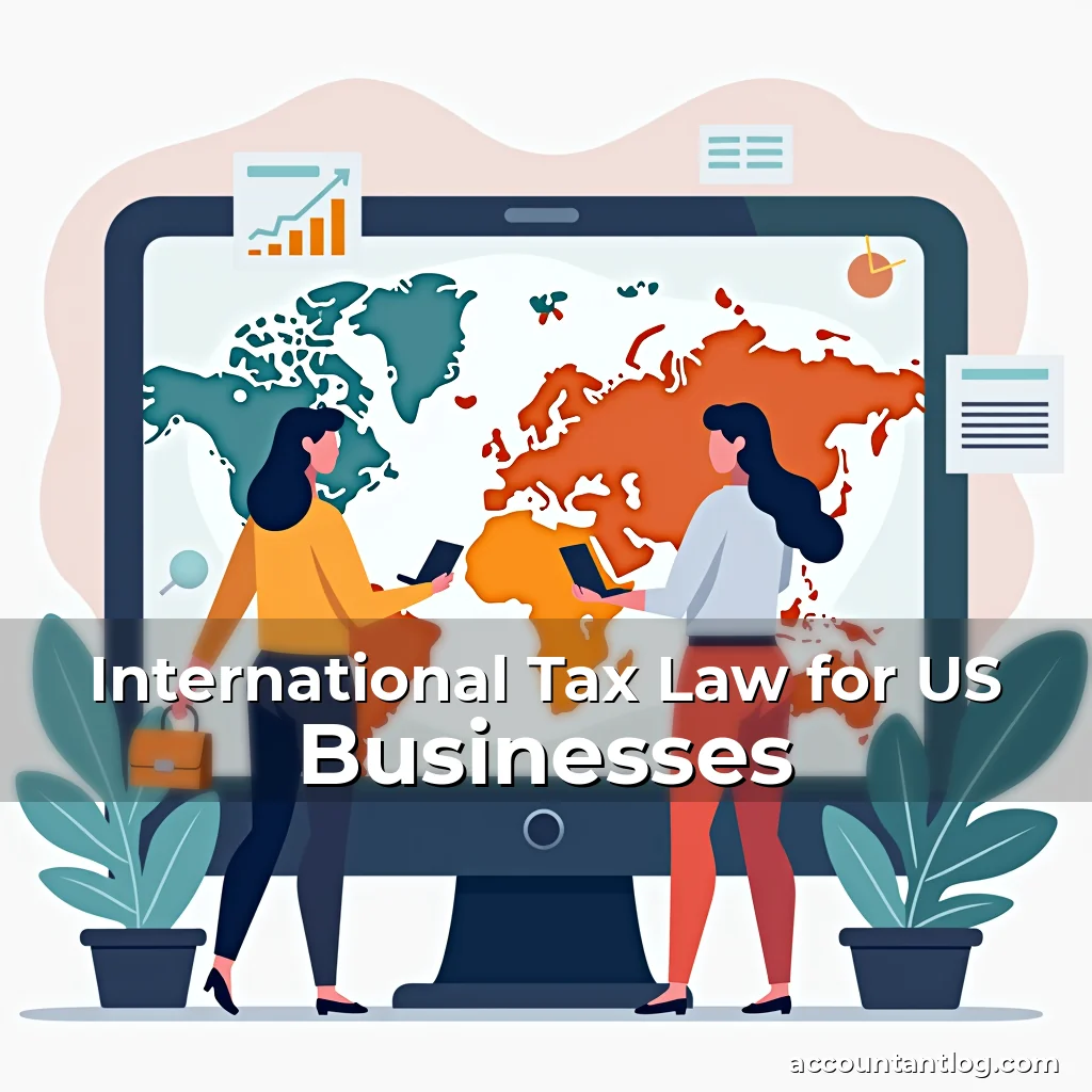 Artistic representation for International Tax Law for US Businesses