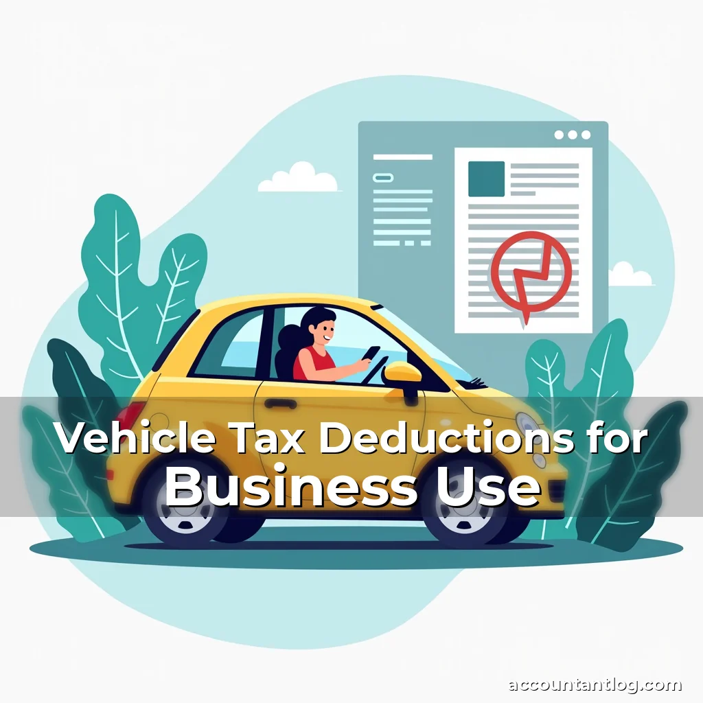 Artistic representation for Vehicle Tax Deductions for Business Use