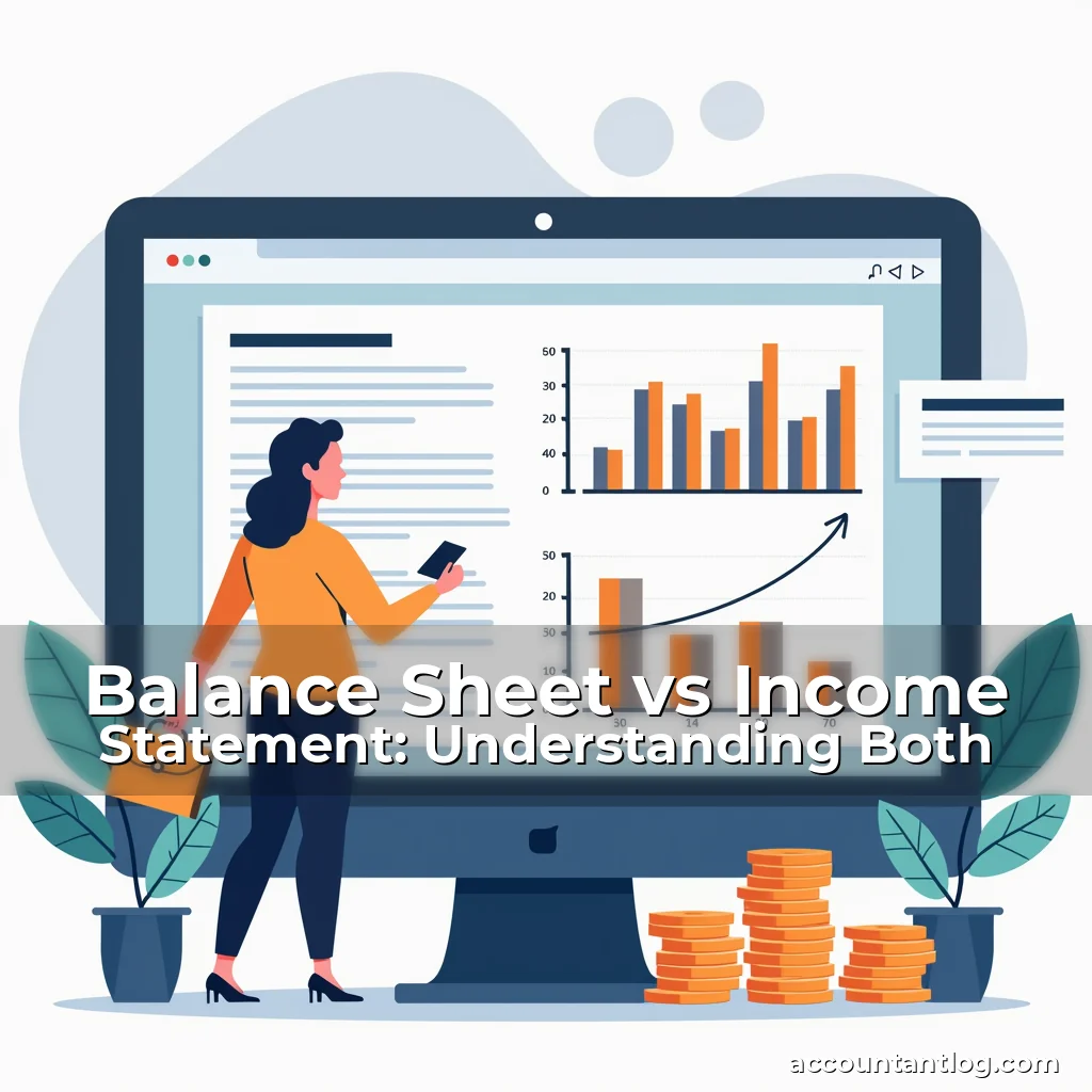 Artistic representation for Balance Sheet vs Income Statement: Understanding Both