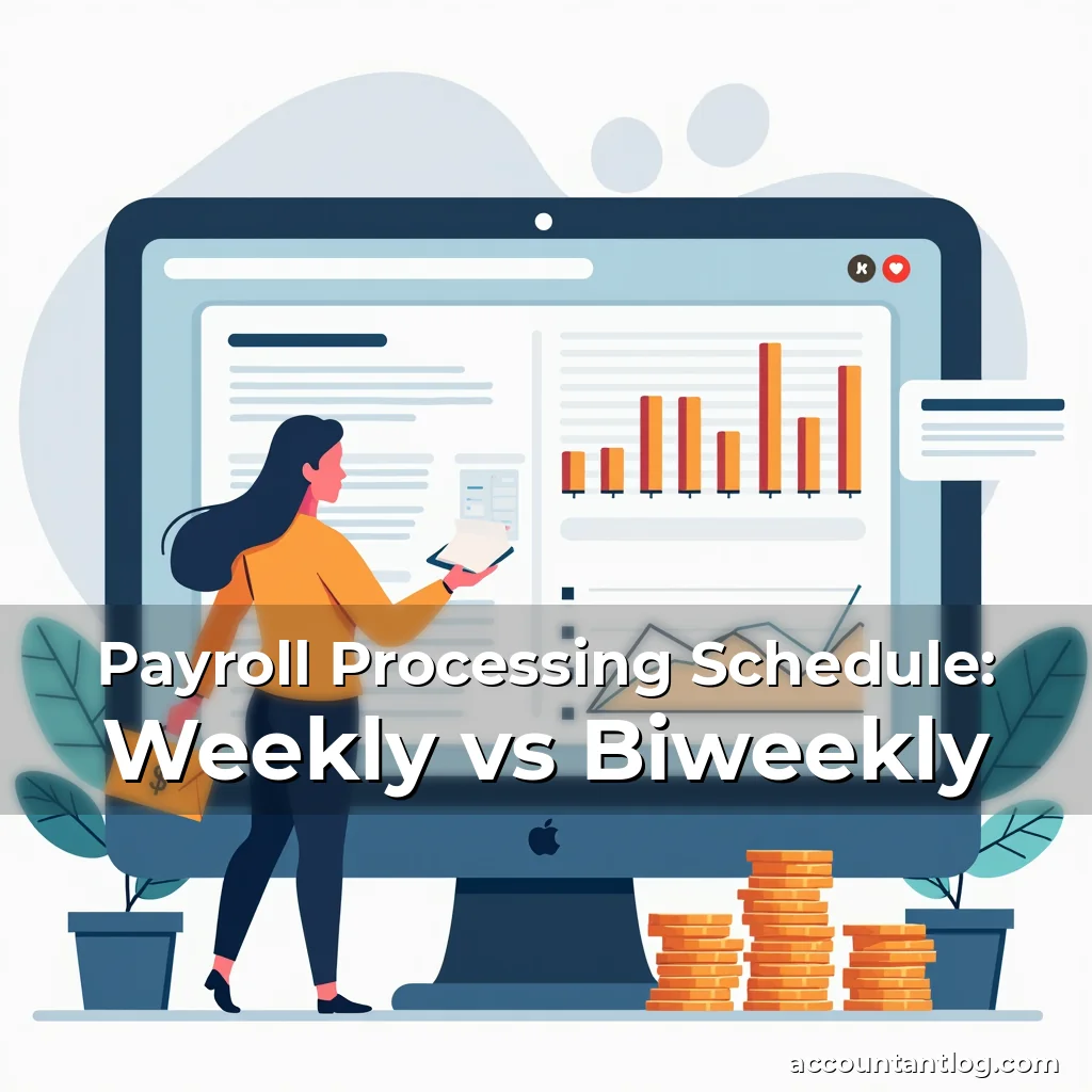Artistic representation for Payroll Processing Schedule: Weekly vs Biweekly