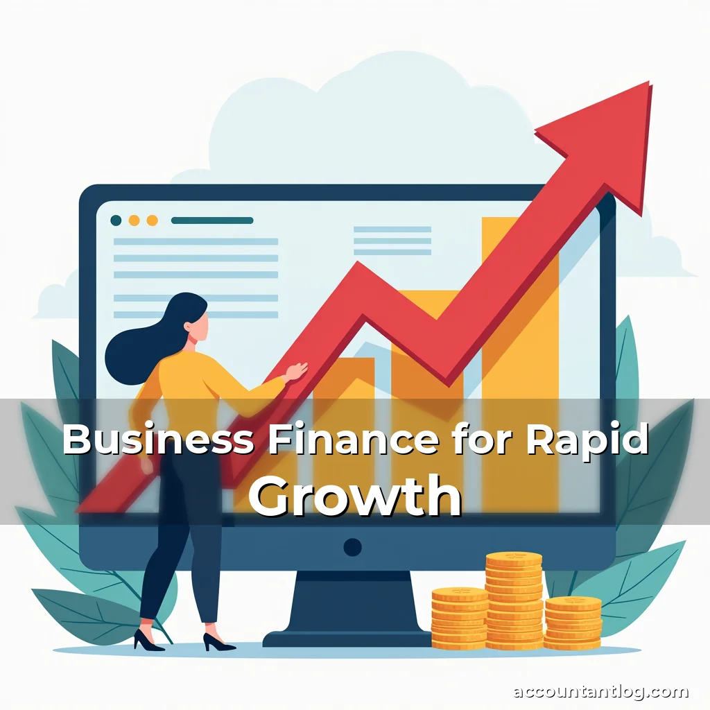 Artistic representation for Business Finance for Rapid Growth