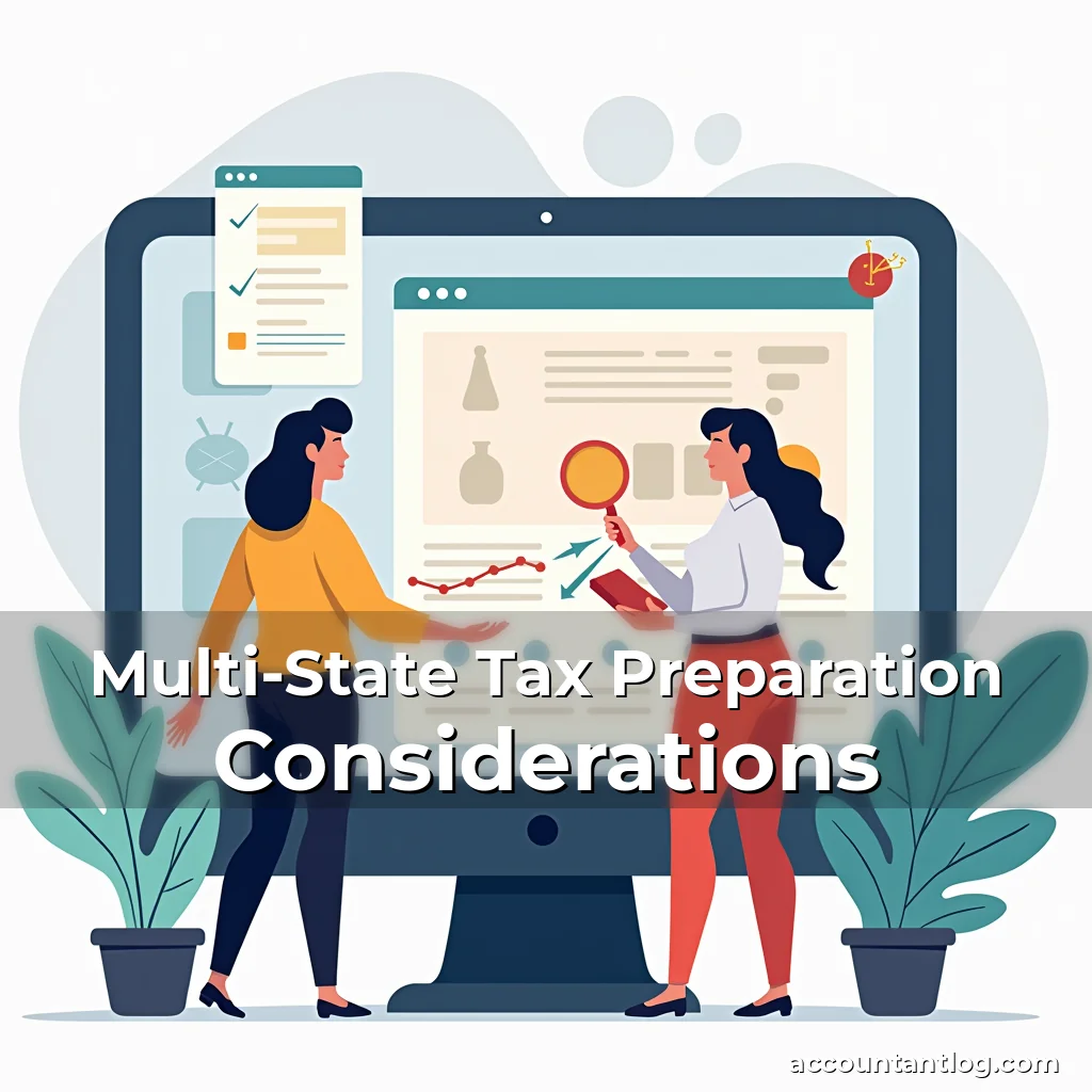 Artistic representation for Multi-State Tax Preparation Considerations