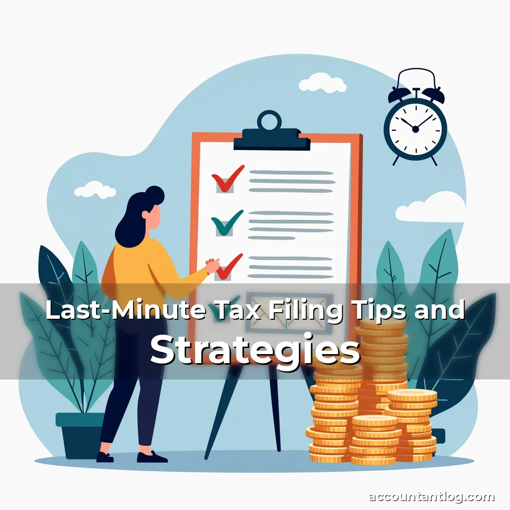 Artistic representation for Last-Minute Tax Filing Tips and Strategies