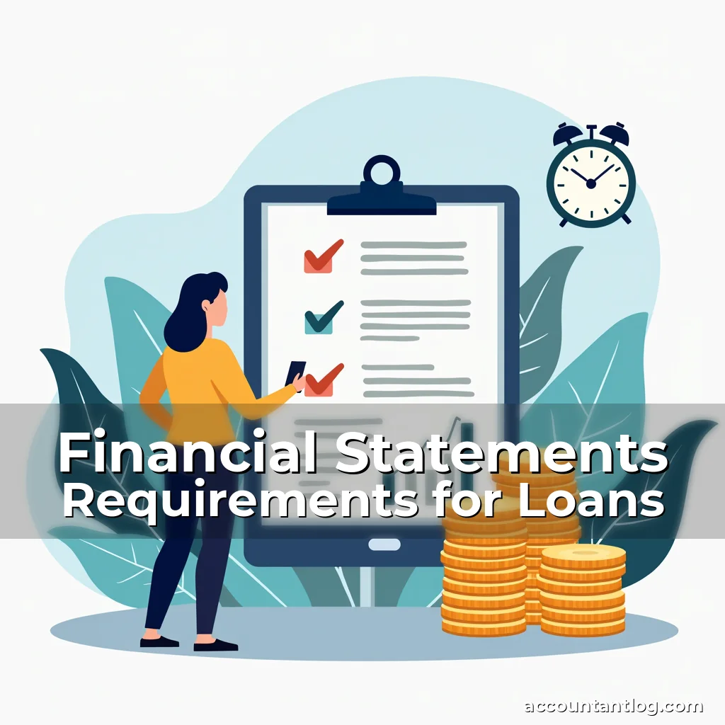 Artistic representation for Financial Statements Requirements for Loans