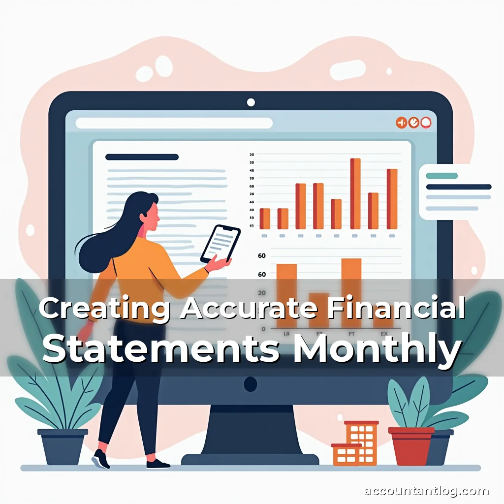 Artistic representation for Creating Accurate Financial Statements Monthly