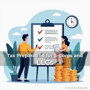 Artistic representation for Tax Preparation for S-Corps and LLCs