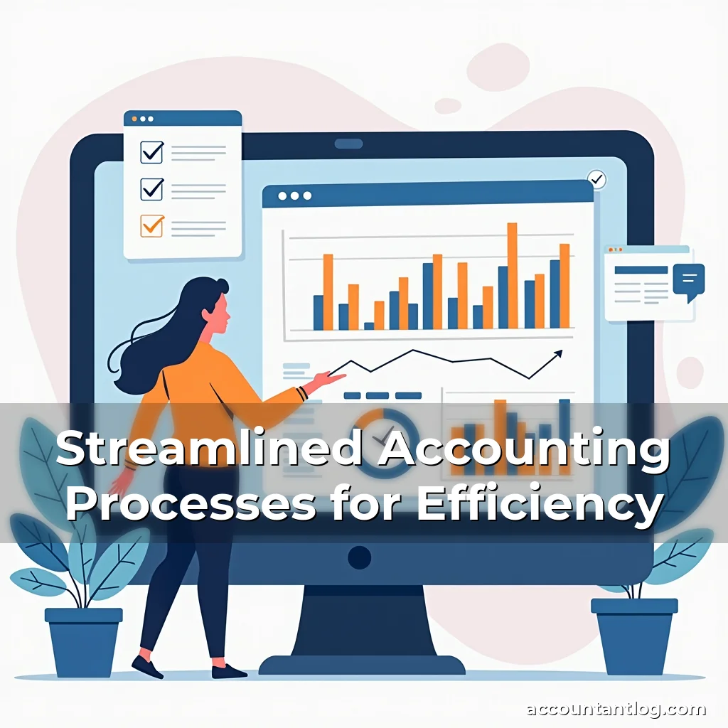 Artistic representation for Streamlined Accounting Processes for Efficiency