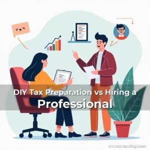 Artistic representation for DIY Tax Preparation vs Hiring a Professional