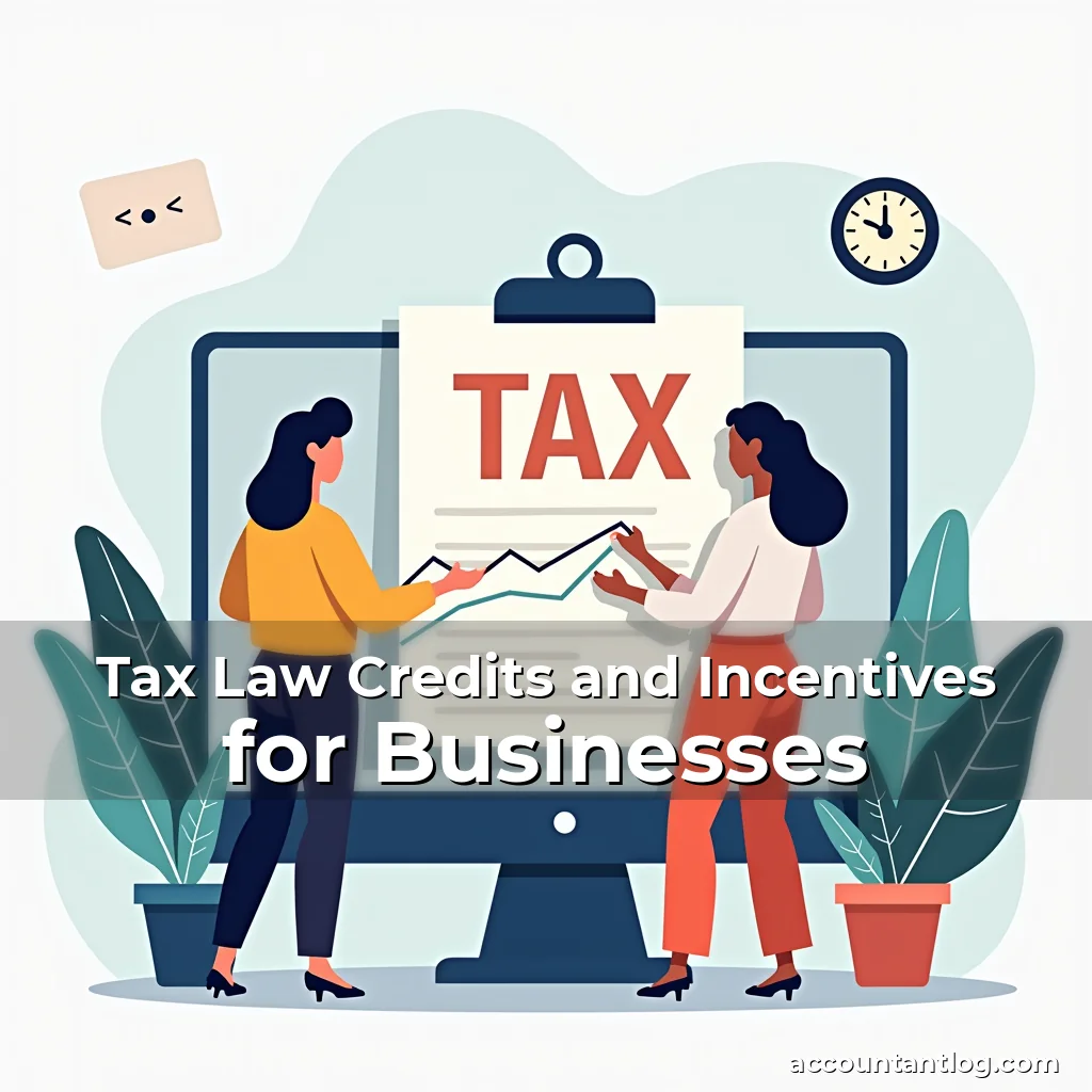 Artistic representation for Tax Law Credits and Incentives for Businesses